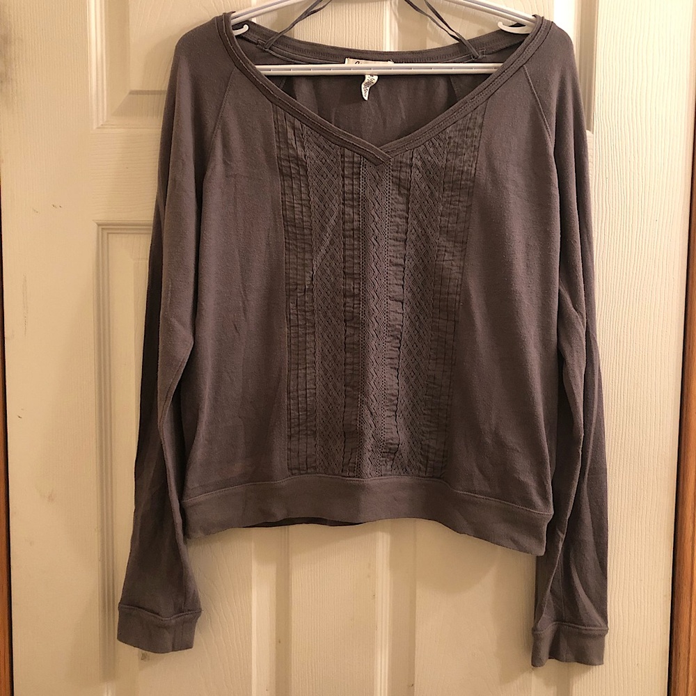 Aeropostale Lace Front Detail Long Sleeve